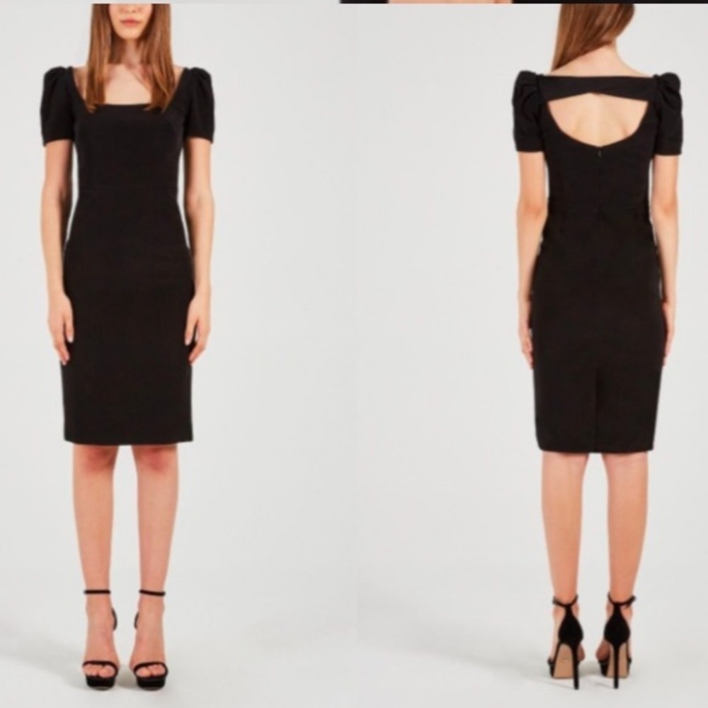 Rebecca Vallance Ivy Black Short Sleeve Dress